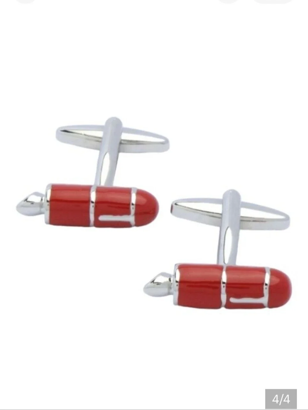 Red Ink Pen 🖊️ Cufflinks Tuxedo Prom Wedding Formal Shaped Cuff Links Writer